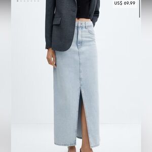 NWT Mango Denim Maxi Skirt